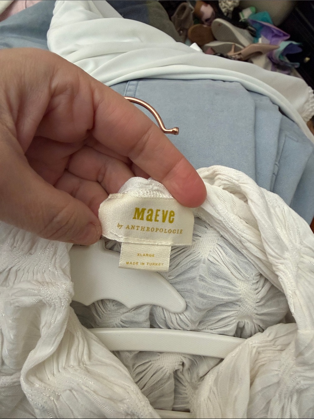 Anthropologie Cream Textured Long-Sleeve Knit Top - Picture 2 of 3